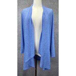 NWT Kasper Womens Open Front Long Line Cardigan XL Lightweight Lagenlook